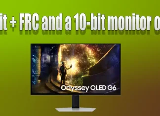 Ero 8-bittisen + FRCja 10-bittisen näytön tai television välillä