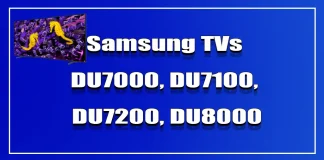 Samsung TV:t: DU7000, DU7100, DU7200, DU8000, DU8500, DU9000 ja niiden versiot Euroopassa